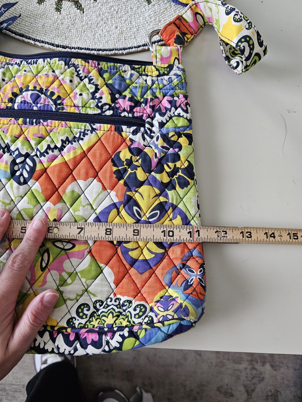 Vera Bradley Quilted Crossbody Bag In Rio Pattern - Picture 11 of 13